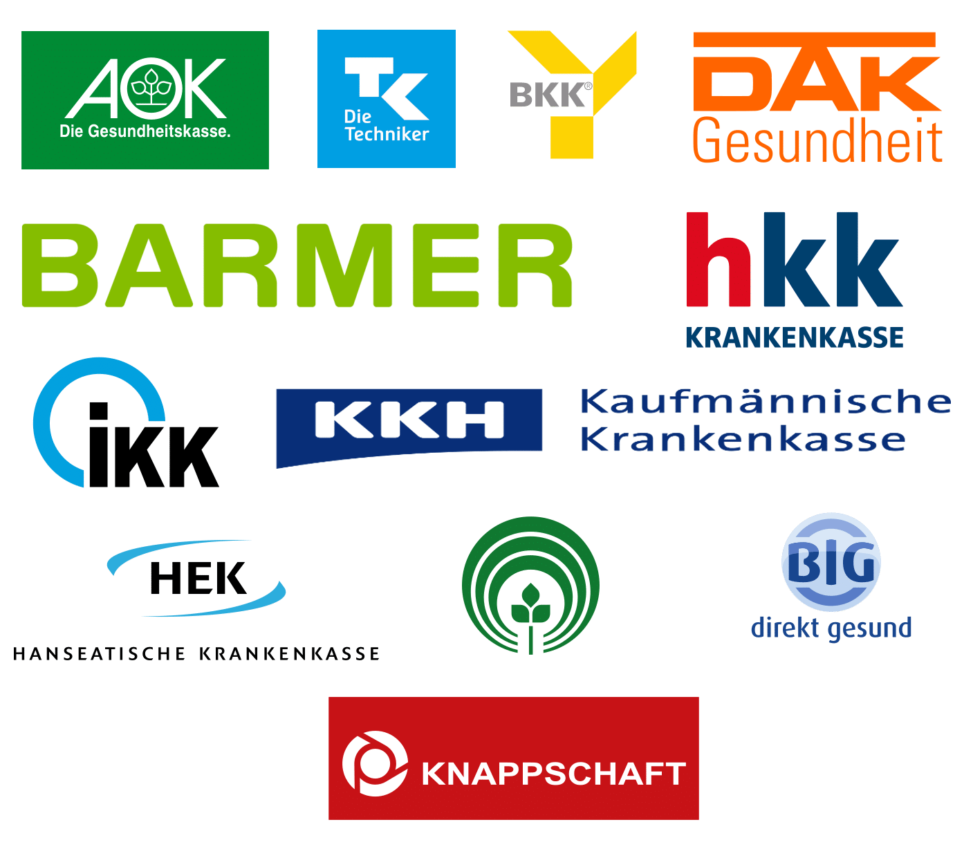 Krankenkassen Logos